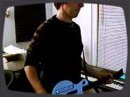I hacked my Wii Guitar Hero Guitar so it can actually be played like an instrument, with up to 45 different pitches at my disposal. I play (with one or two minor mistakes) the verse, chorus and solo to 