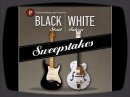 PGS offre une dmonstration de deux guitares Sweepstakes, les Black Strat et White Falcon . C'est pas du whiskey, c'est pas chocolat, c'est juste des guitares!
