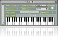 Music Software : Virtual MIDI keyboard vmk 1.6 - macmusic
